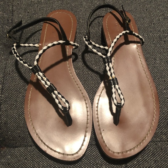 Ralph Lauren Shoes - Ralph Lauren black and white sandals | Sz 7